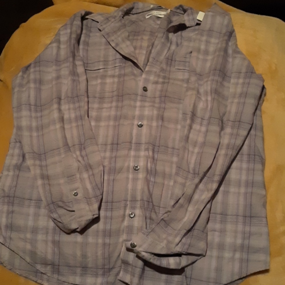 Mens Calvin Klein button up shirt long sleeve